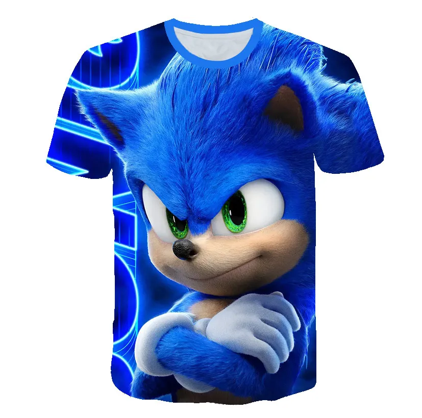 ⁦טי שירט עם הדפס של סוניק 2 Sonic!⁩ – תמונה ⁦2⁩