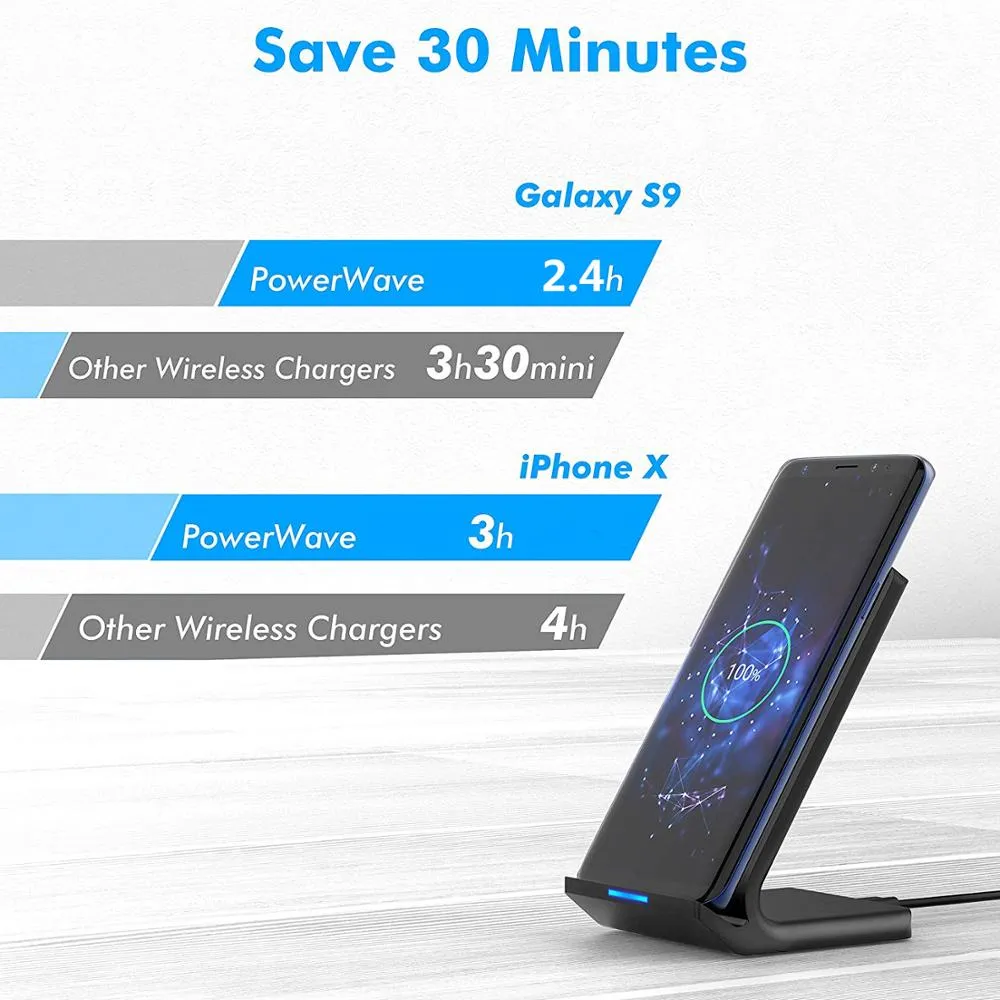 ⁦משטח טעינה אלחוטי QI מהיר 40W - עם מעמד מובנה⁩ – תמונה ⁦7⁩