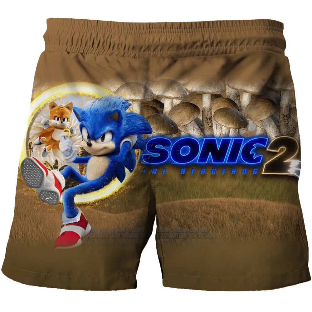 מכנסיים קצרים בהדפסים של סוניק 2 Sonic!
