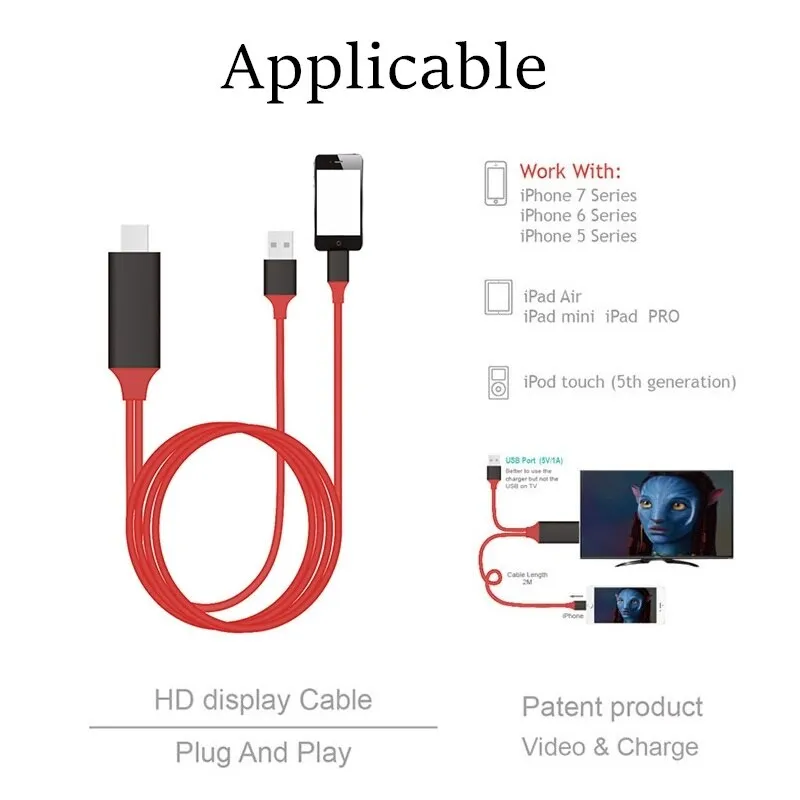 כבל MHL לאייפון IPHONE – חיבור הסמארטפון לטלוויזיה באיכות HDMI – תמונה 7