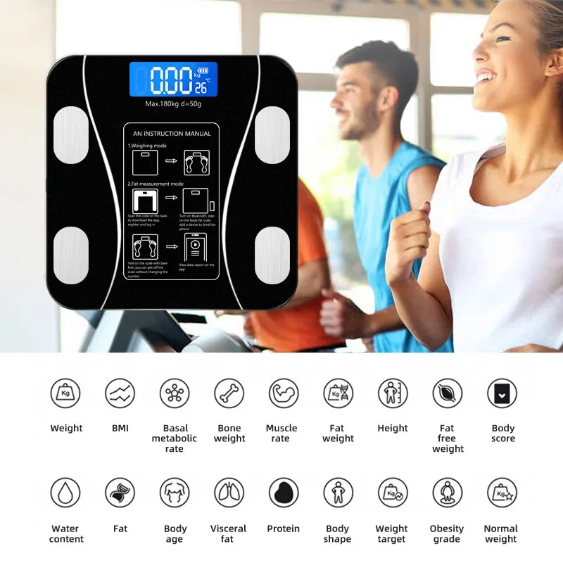 ⁦משקל גוף חכם עם חיבור בלוטות’ למדידה חכמה של BMI!⁩ – תמונה ⁦2⁩