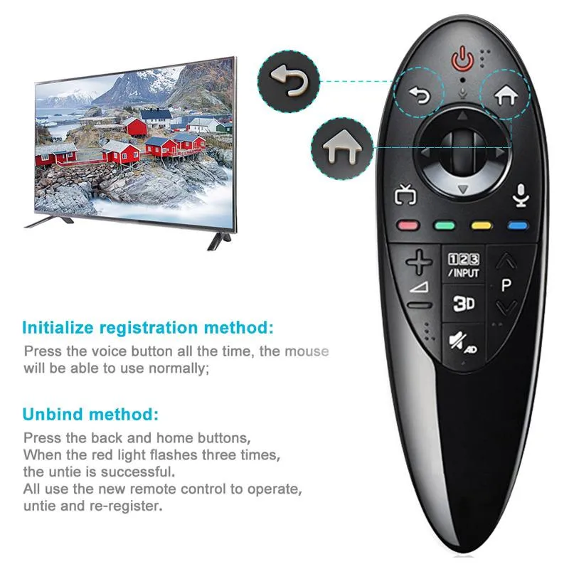 ⁦שלט רחוק לטלויזיה חכמה LG SMART 3D TV דגם: AN-MR500G⁩ – תמונה ⁦5⁩