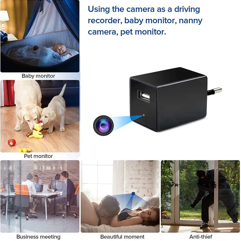 מצלמה נסתרת במטען קיר אלחוטית WIFI באיכות FULL HD 1080P כוללת אפליקציה מותאמת – תמונה 5