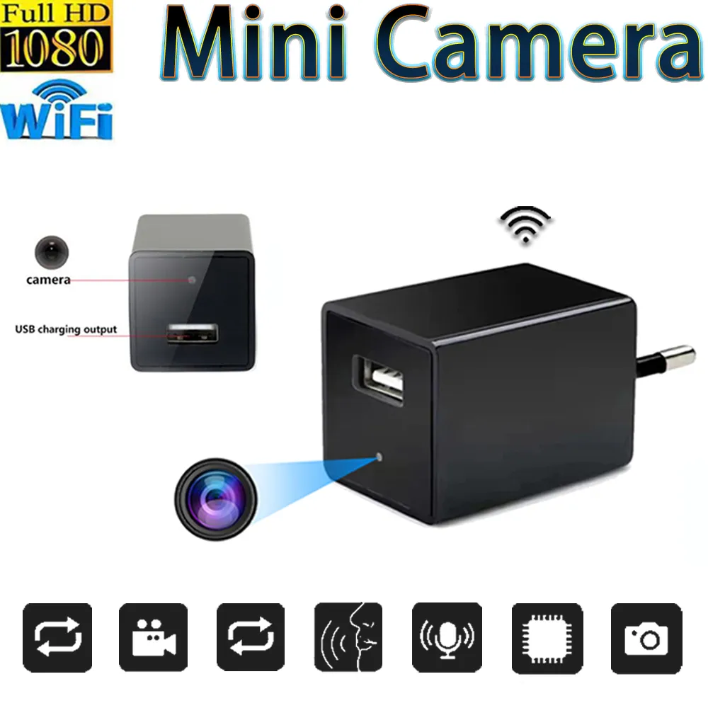 מצלמה נסתרת במטען קיר אלחוטית WIFI באיכות FULL HD 1080P כוללת אפליקציה מותאמת – תמונה 2