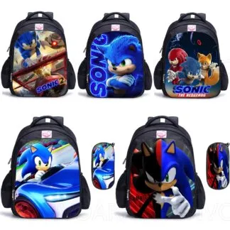 תיק בית ספר אורטופדי דגם סוניק SONIC! (אפשרות לקלמר תואם)