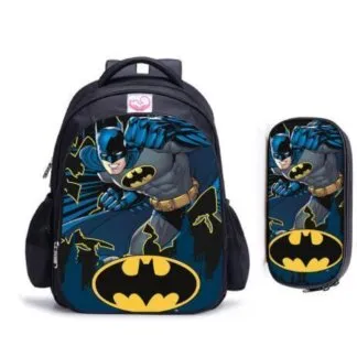 תיק בית ספר אורטופדי דגם באטמן Batman ! (אפשרות לקלמר תואם)