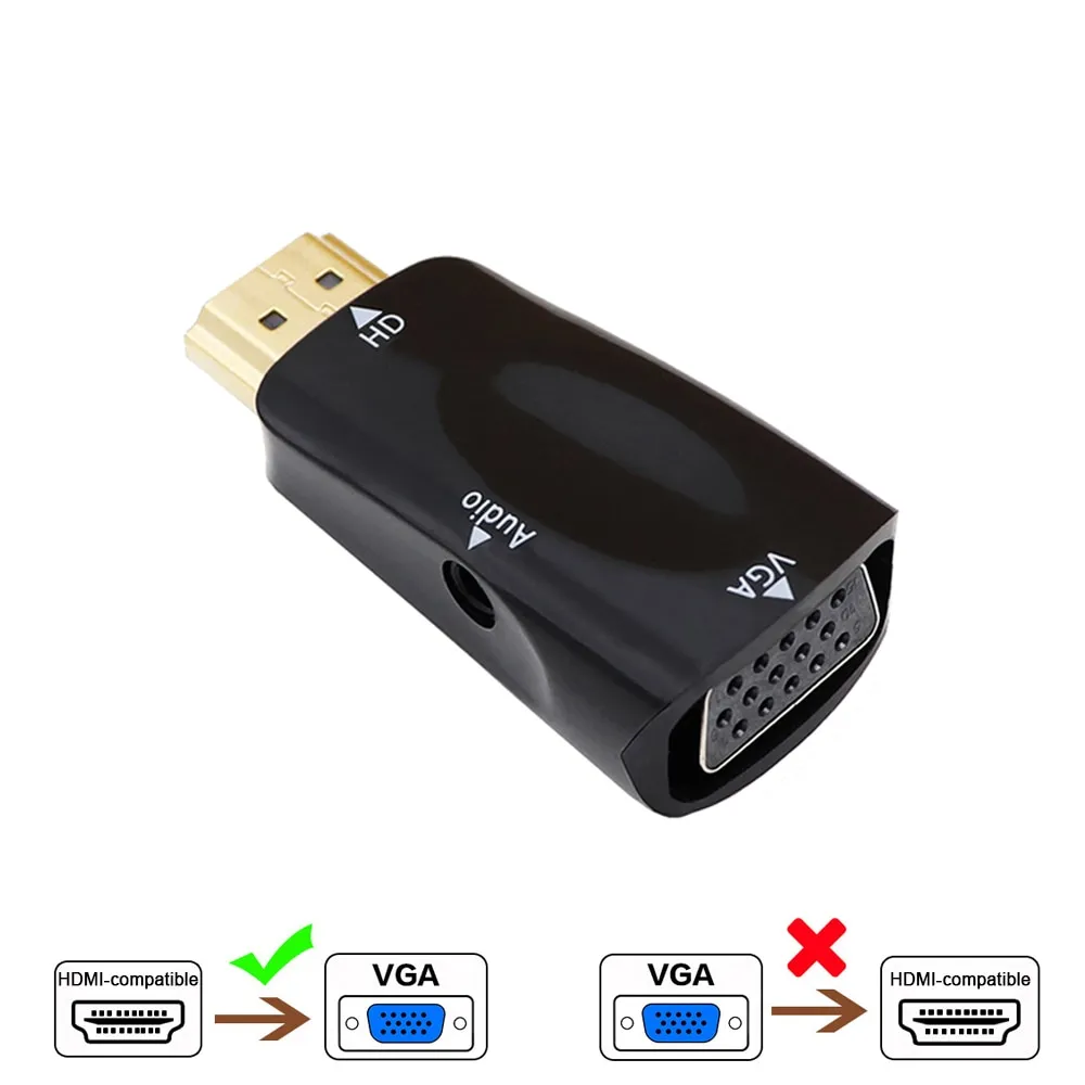 מתאם וידאו HDMI ל-VGA באיכות 1080P HD – תמונה 2