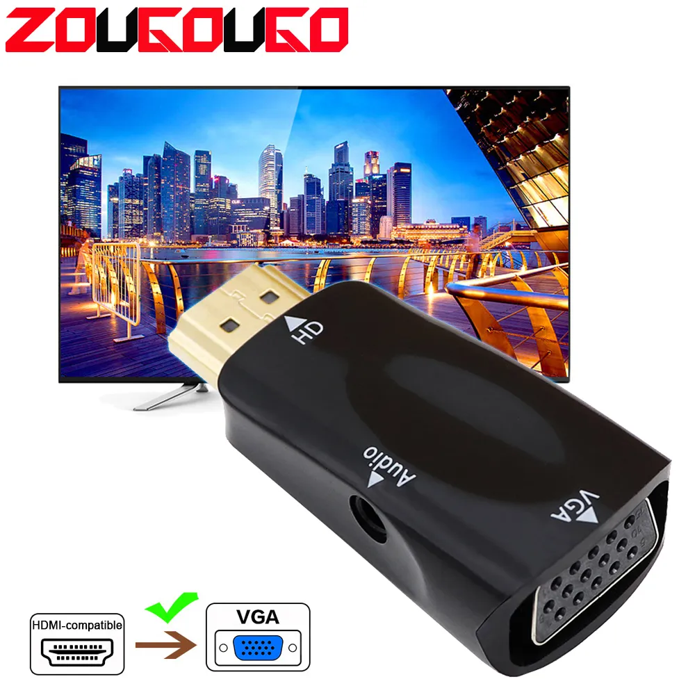 מתאם וידאו HDMI ל-VGA באיכות 1080P HD – תמונה 6