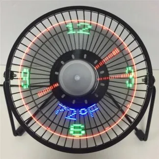 גאדג'טים למחשב - שעון מאוורר נייד USB עם תאורת לד