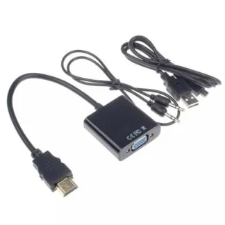 מתאם וידאו HDMI ל- VGA + חשמל + אודיו