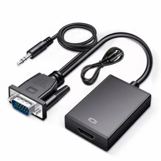 מתאם VGA זכר ל-HDMI נקבה תומך Full HD כולל אודיו