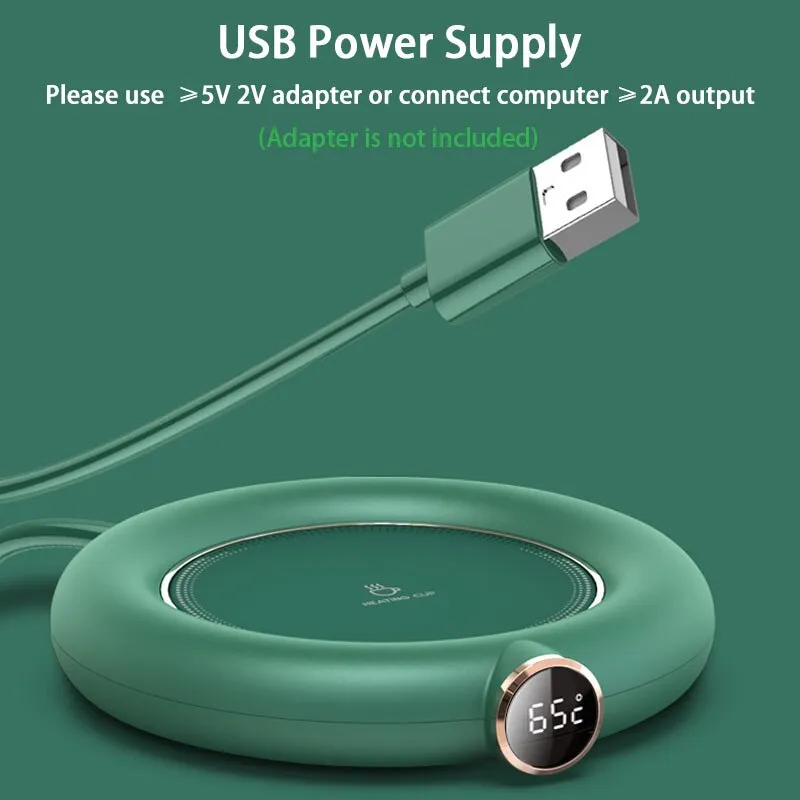 ⁦מחמם כוסות חשמלי חכם USB ותצוגת מסך LED!⁩ – תמונה ⁦6⁩