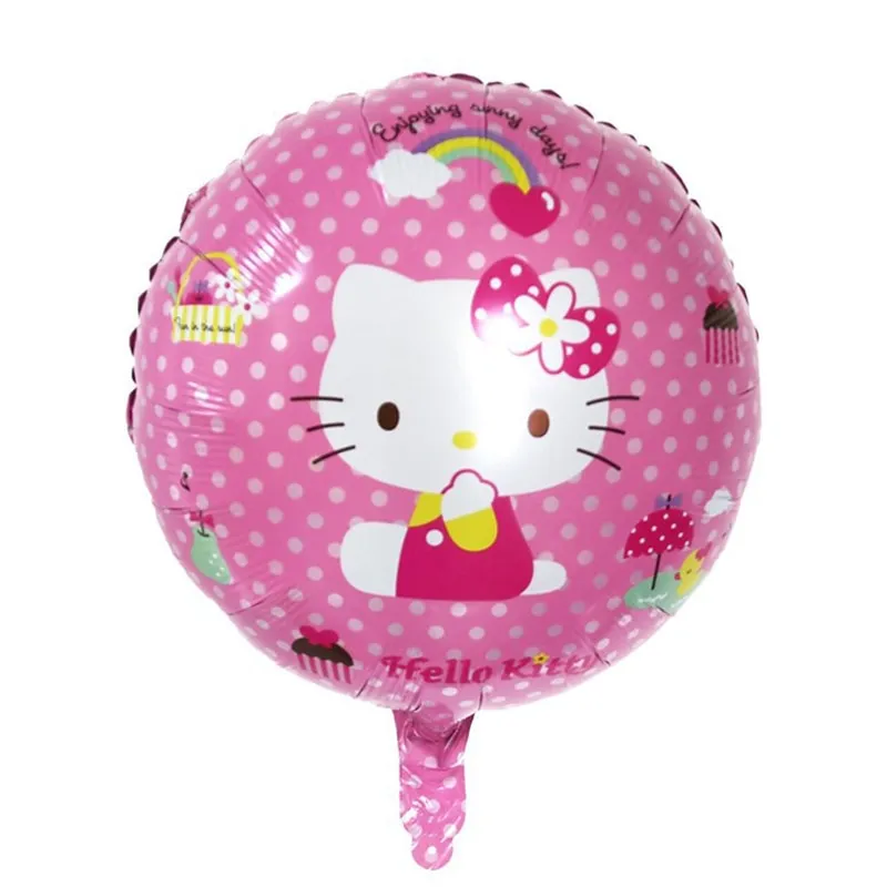 ⁦זר בלוני יומולדת בסגנון הלו קיטי עם מספר! HELLO KITTY⁩ – תמונה ⁦2⁩