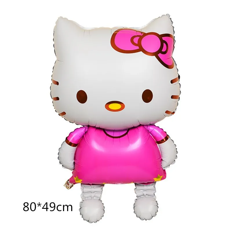 ⁦זר בלוני יומולדת בסגנון הלו קיטי עם מספר! HELLO KITTY⁩ – תמונה ⁦3⁩