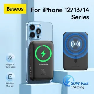 מטען נייד Baseus Magnetic Power Bank Magsafe טעינה אלחוטית