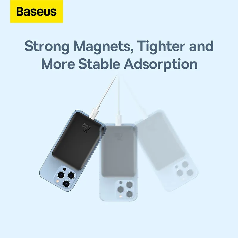 ⁦מטען נייד Baseus Magnetic Power Bank Magsafe טעינה אלחוטית⁩ – תמונה ⁦2⁩