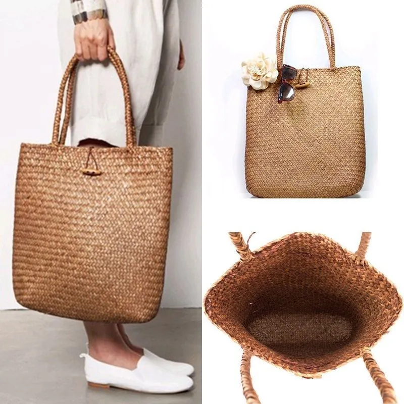 תיק TOTE קש ארוג