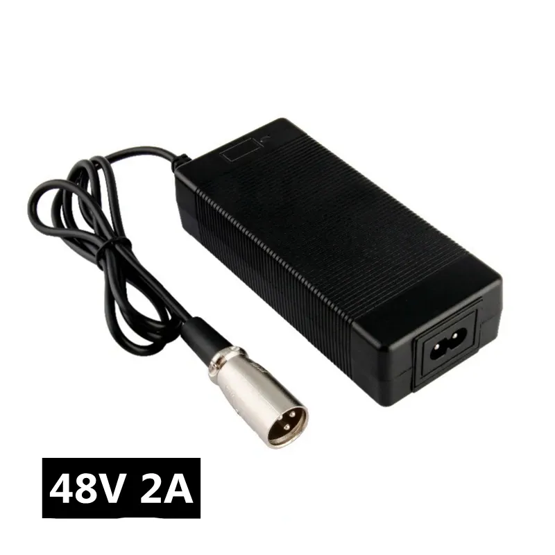 מטען לאופניים חשמליים 2A ,48V חיבור 3 פינים 18 מ"מ XLR