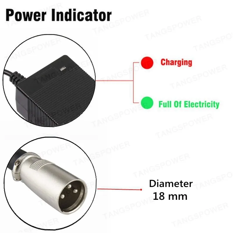 מטען לאופניים חשמליים 2A ,48V חיבור 3 פינים 18 מ"מ XLR – תמונה 6