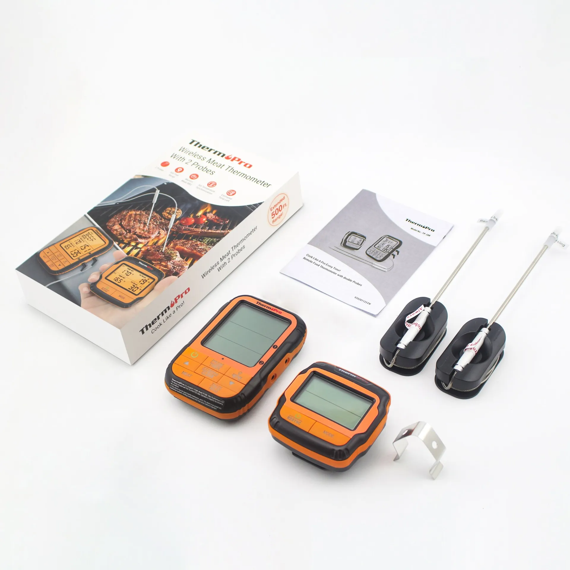 מד חום מזון דיגיטלי אלחוטי +2 פרובים TP28 מבית ThermoPro מד חום מזון דיגיטלי אלחוטי +2 פרובים TP28 מבית ThermoPro