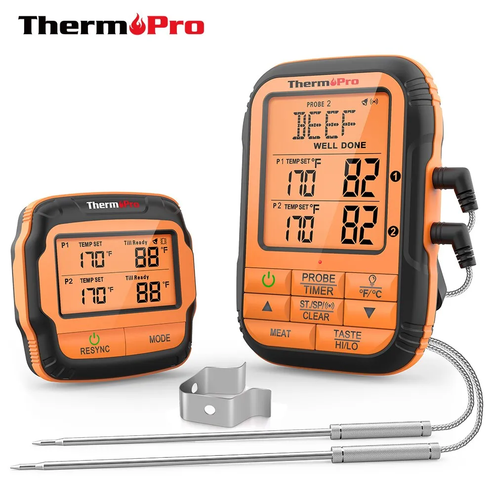 ⁦מד חום מזון דיגיטלי אלחוטי +2 פרובים TP28 מבית ThermoPro⁩ – תמונה ⁦2⁩