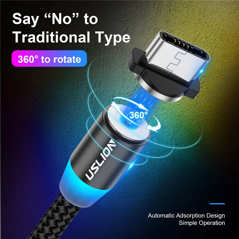 ⁦כבל USB מגנטי לטעינה וחיבור מהיר של סמארטפונים למטען⁩ – תמונה ⁦3⁩