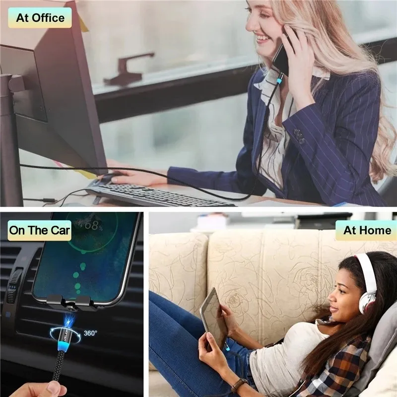 ⁦כבל USB מגנטי לטעינה וחיבור מהיר של סמארטפונים למטען⁩ – תמונה ⁦6⁩