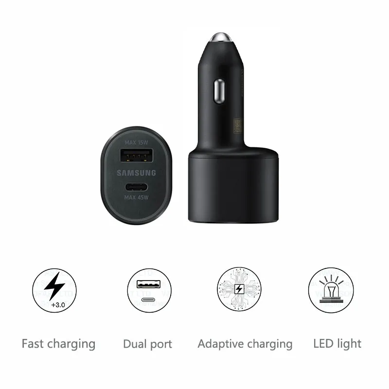 מטען כפול לרכב Samsung 45W+15W סמסונג – תמונה 4