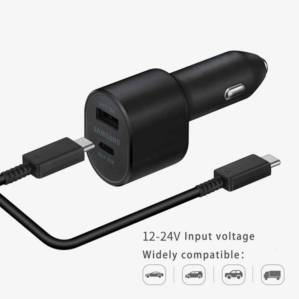 מטען כפול לרכב Samsung 45W+15W סמסונג – תמונה 3