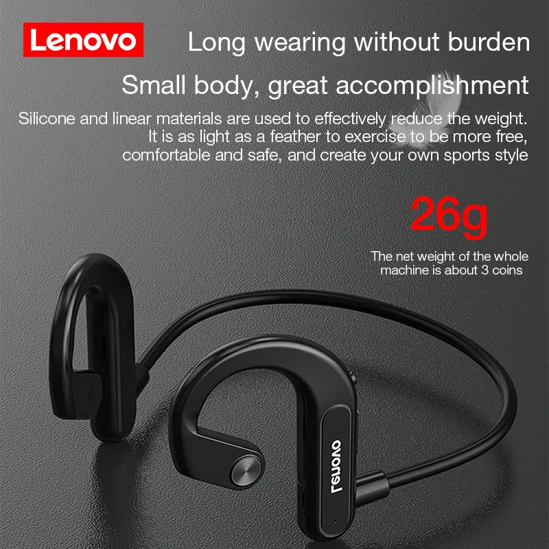 ⁦אוזניות ספורט בלוטוס אלחוטיות מבית Lenovo⁩ – תמונה ⁦6⁩