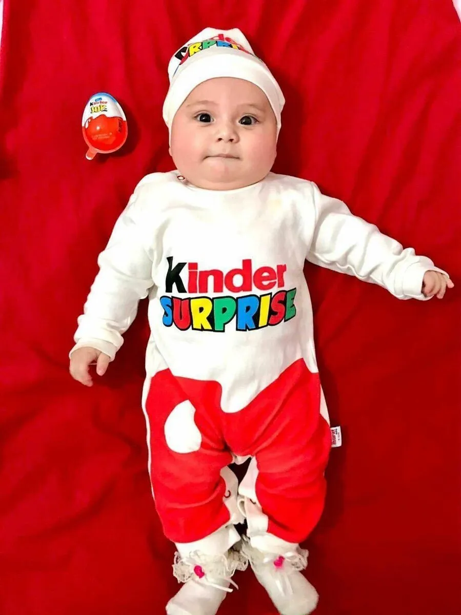 ⁦גם לבייביז מגיע! תחפושת מהממת של ביצת הפתעה של קינדר  מידות עד גיל שנה⁩ – תמונה ⁦3⁩