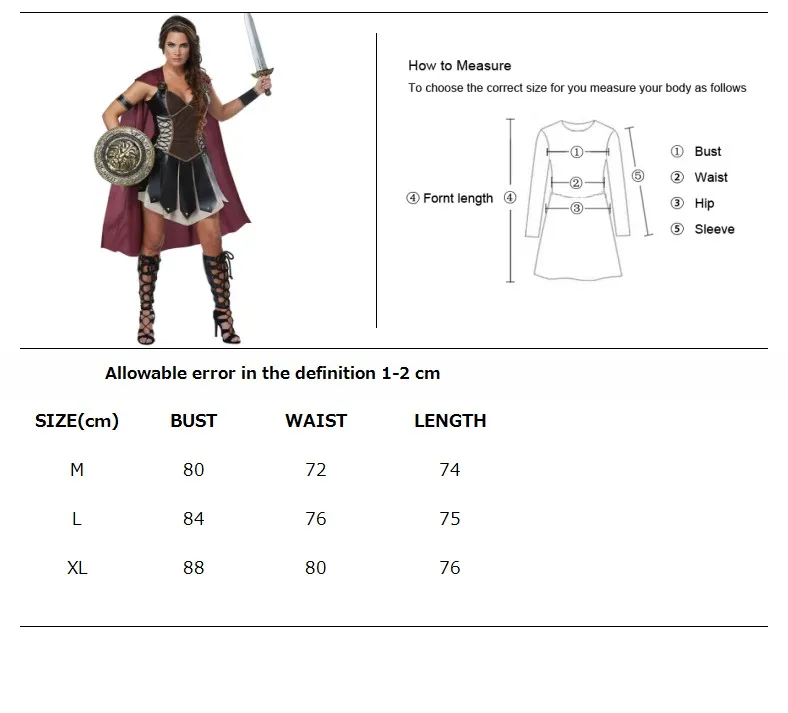 תחפושת לפורים זינה הנסיכה הלוחמת לנשים