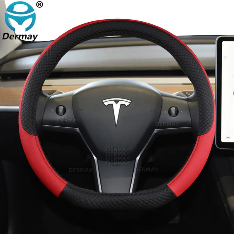 כיסוי הגה לטסלה מודל 3 Tesla - מגוון צבעים לבחירה! – תמונה 3