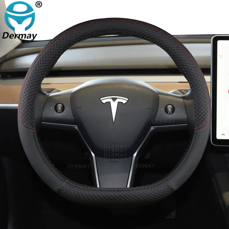 כיסוי הגה לטסלה מודל 3 Tesla - מגוון צבעים לבחירה! – תמונה 2