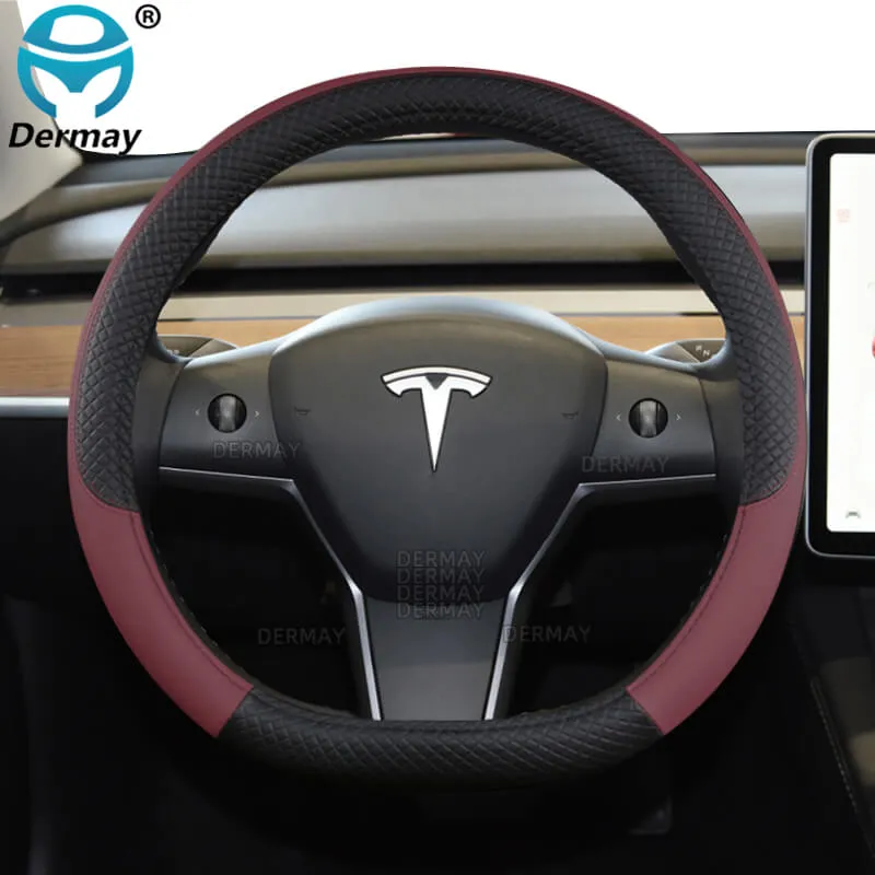 כיסוי הגה לטסלה מודל 3 Tesla - מגוון צבעים לבחירה! – תמונה 4