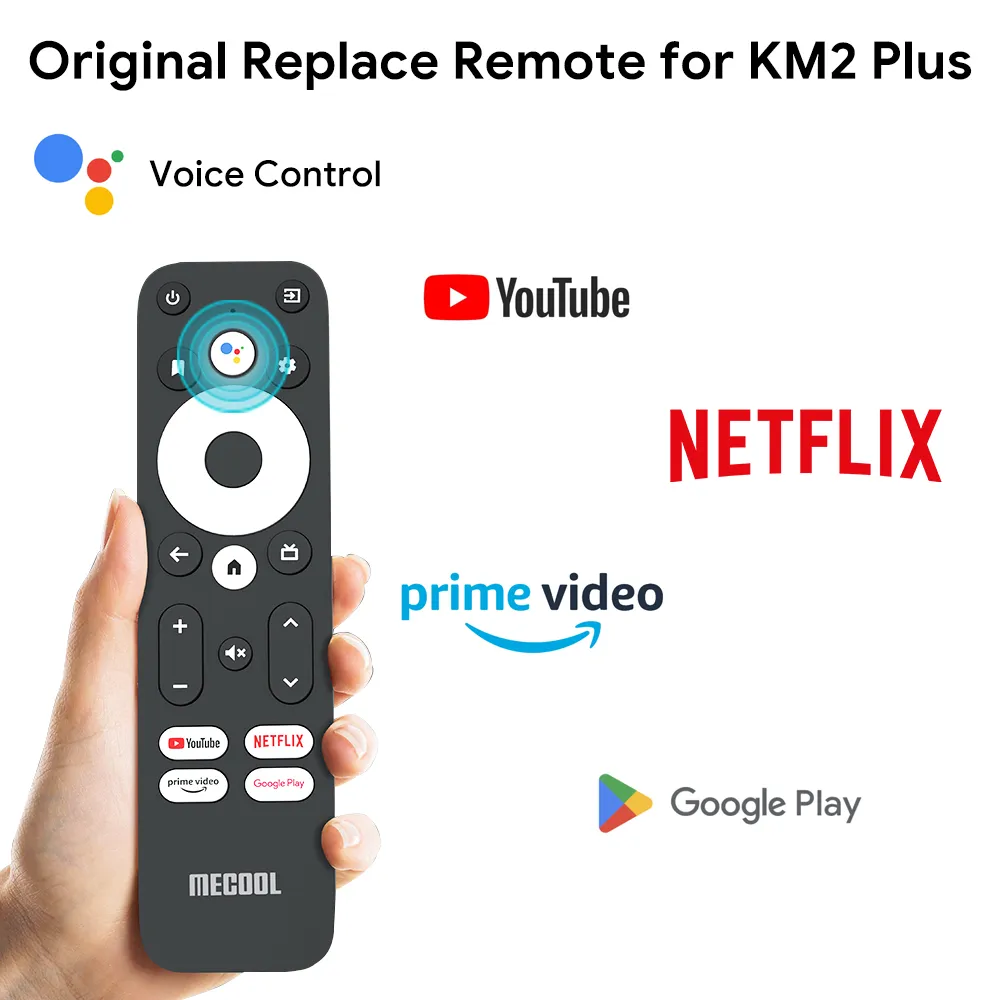 ⁦שלט חליפי מקורי לסטרימר Mecool KM2 Plus - כולל פונקציה קולית מיקרופון!⁩ – תמונה ⁦2⁩