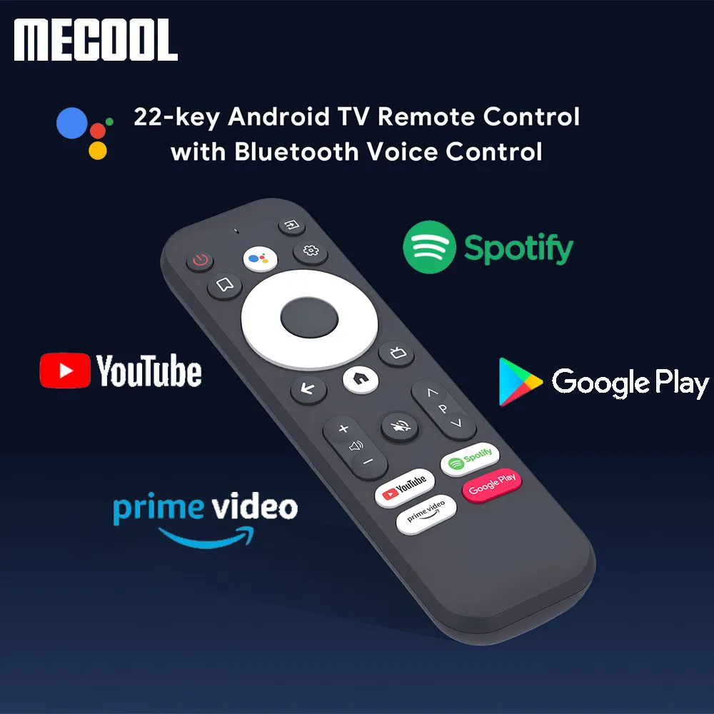 ⁦שלט חליפי מקורי לסטרימר Mecool KD2 KM7 TV BOX  - כולל פונקציה קולית מיקרופון!⁩ – תמונה ⁦2⁩