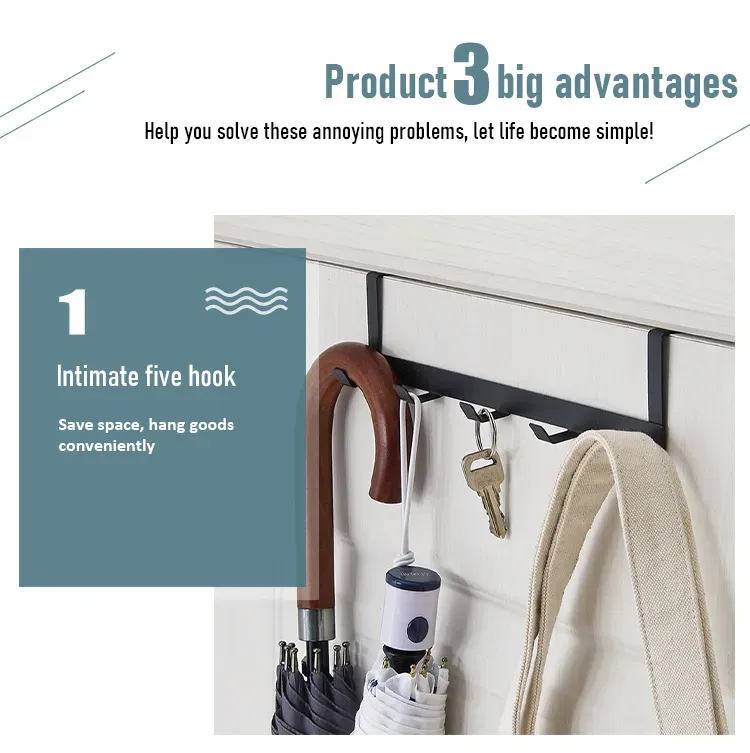 Hooks Over The Door 5 Hooks Home Bathroom Organizer Rack Clothes Coat Hat Towel Hanger Bathroom Kitchen Accessories Hooks Over The Door 5 Hooks Home Bathroom Organizer Rack Clothes Coat Hat Towel Hanger Bathroom Kitchen Accessories