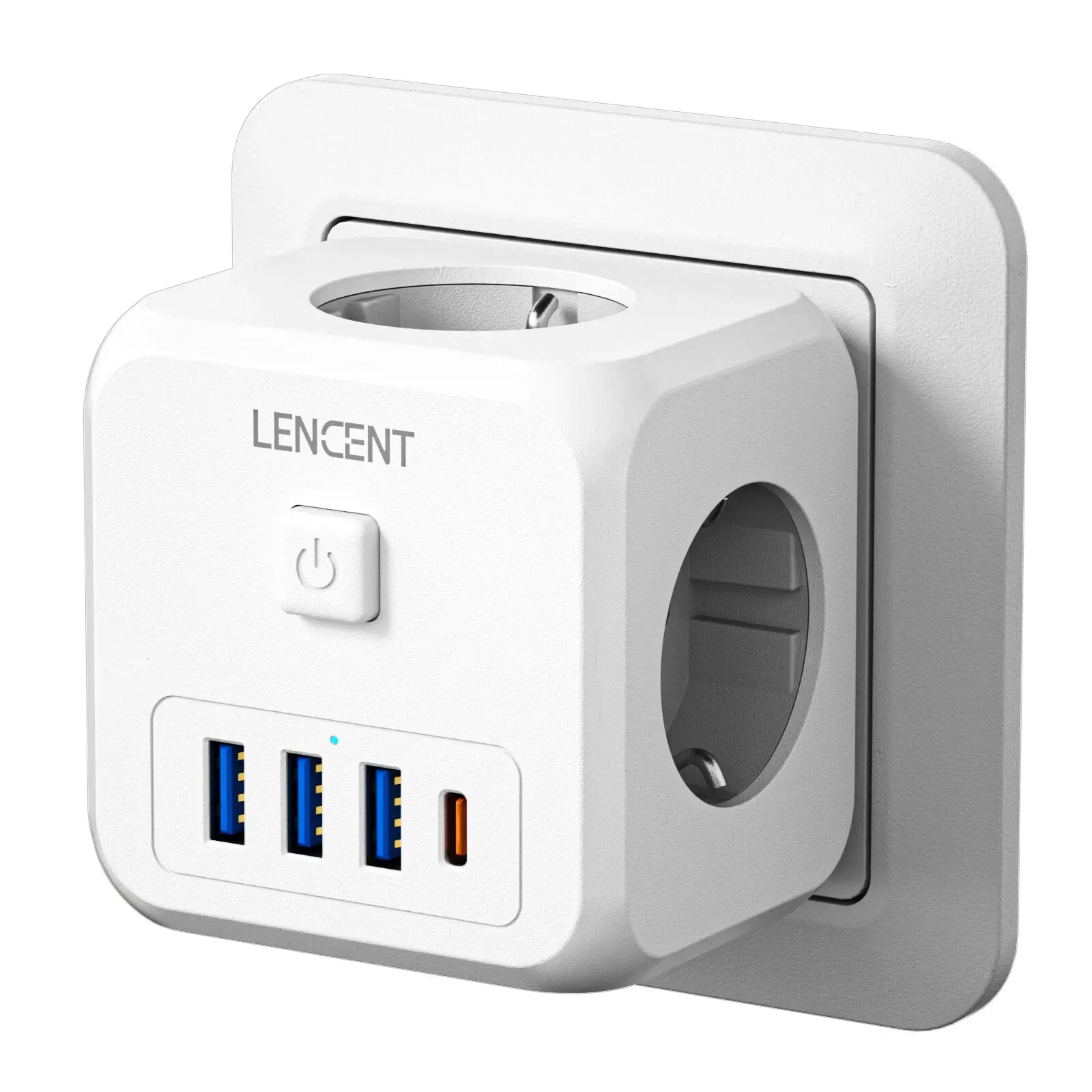 7 ב-1 - מפצל קובייה לתקע מבית LENCENT