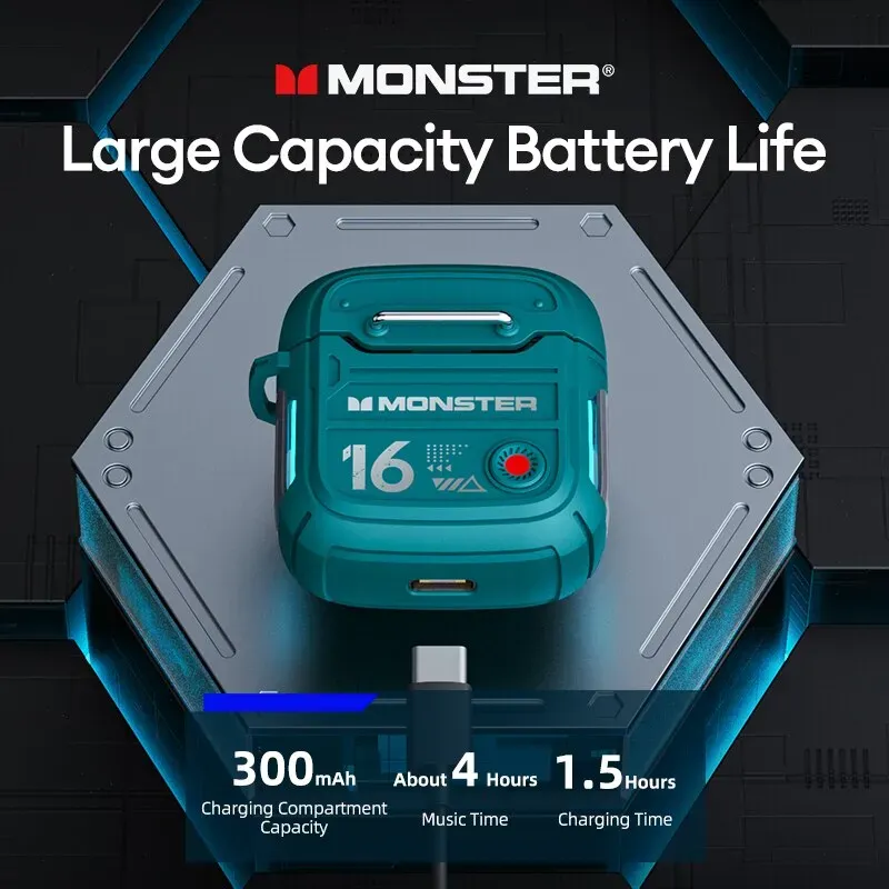 אוזניות אלחוטית מלאות מונסטר Monster XKT16 – תמונה 3