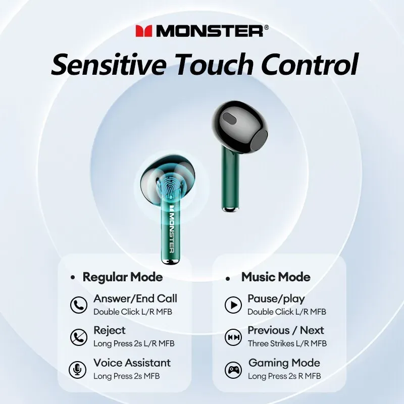 אוזניות אלחוטית מלאות מונסטר Monster XKT16 – תמונה 6