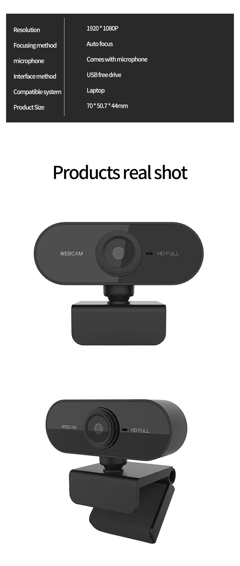 מצלמה רשת למחשב עם מיקרופון מובנה באיכות 1080P FULL HD מצלמה רשת למחשב עם מיקרופון מובנה באיכות 1080P FULL HD