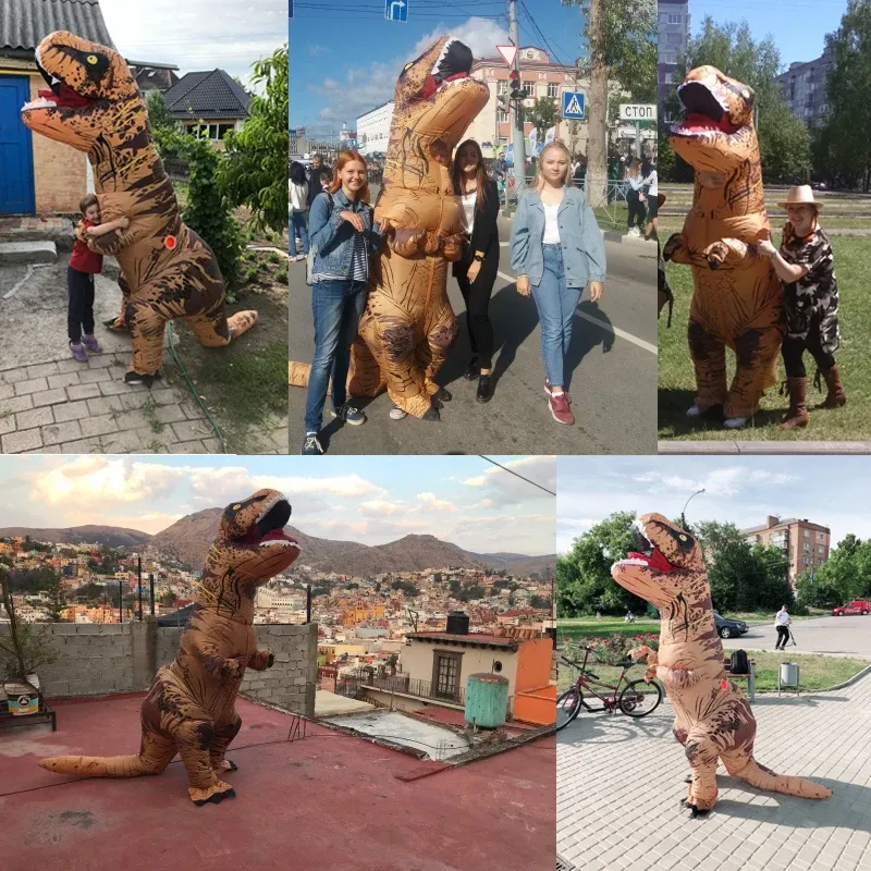 ⁦תחפושת של דינוזאור T-REX מתנפח לילדים ולמבוגרים⁩ – תמונה ⁦3⁩