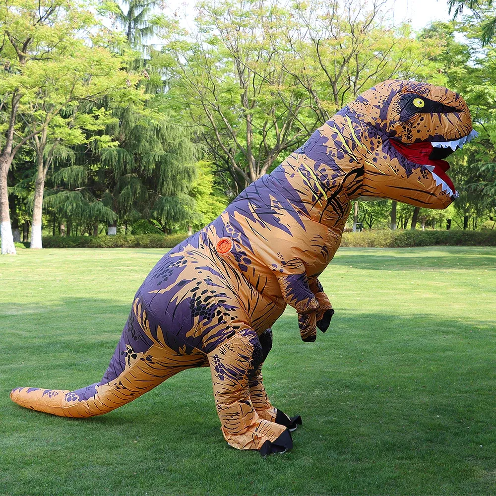 ⁦תחפושת של דינוזאור T-REX מתנפח לילדים ולמבוגרים⁩ – תמונה ⁦4⁩