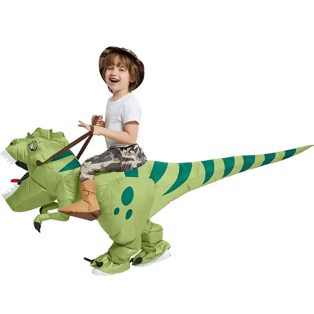 New Hot Sale Funny Child Adult Inflatable Riding Green Dinosaur Cosplay Costume Kids Fancy Dress Halloween Holiday Theme Party New Hot Sale Funny Child Adult Inflatable Riding Green Dinosaur Cosplay Costume Kids Fancy Dress Halloween Holiday Theme Party