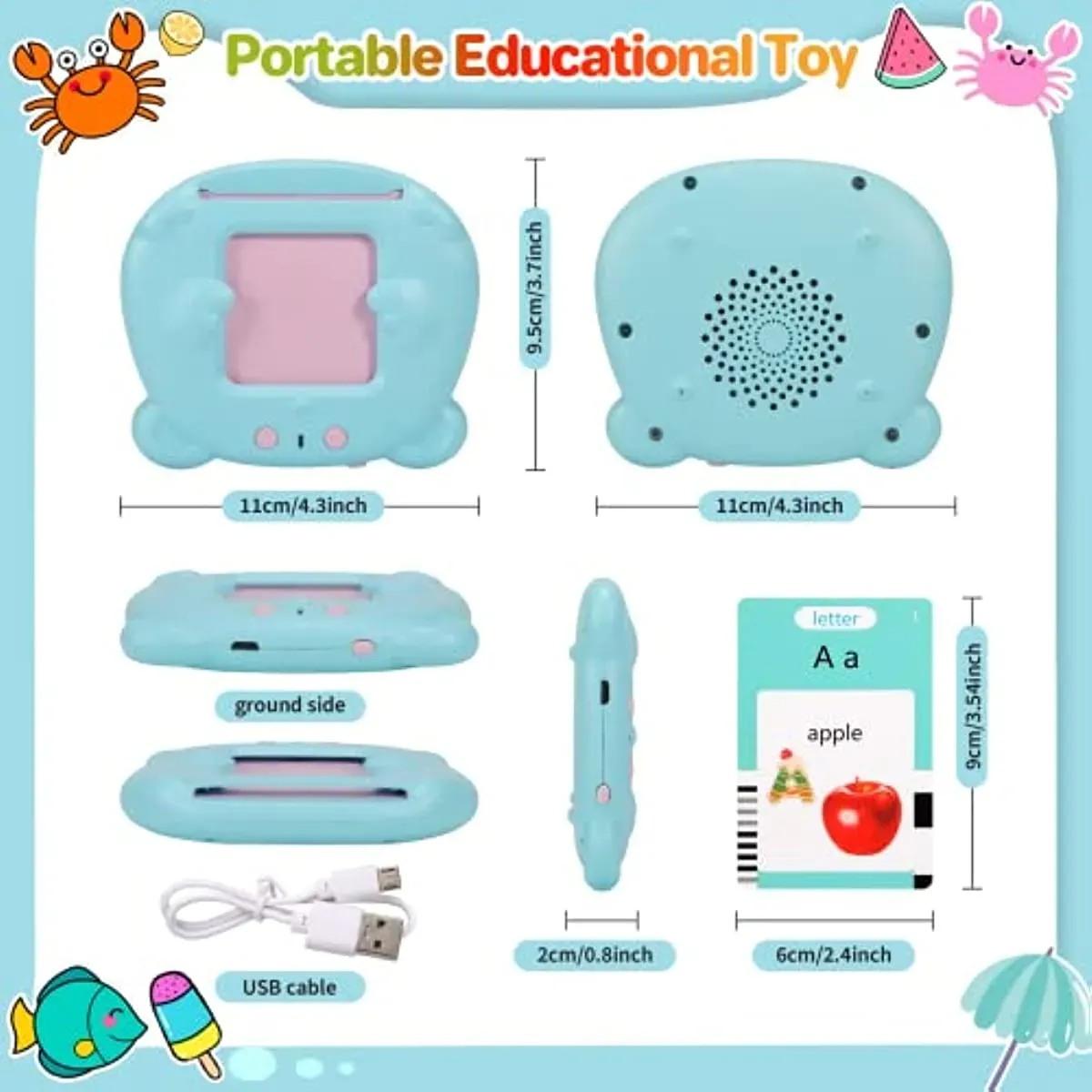 Talking Flash Cards Early Educational Toys Baby Boys Girls Preschool Learning Reading Machine Interactive Gift Talking Flash Cards Early Educational Toys Baby Boys Girls Preschool Learning Reading Machine Interactive Gift