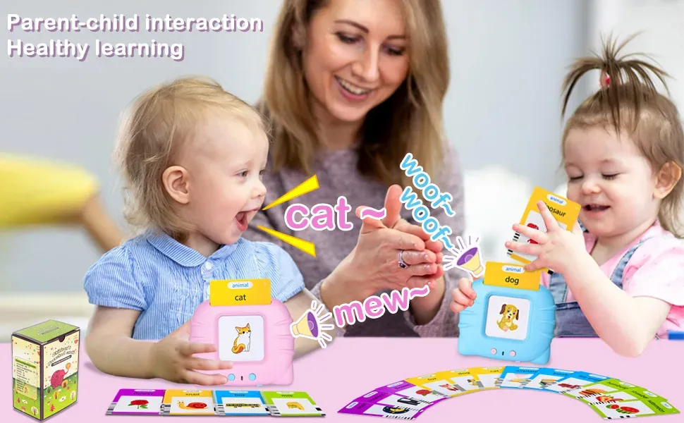 Talking Flash Cards Early Educational Toys Baby Boys Girls Preschool Learning Reading Machine Interactive Gift Talking Flash Cards Early Educational Toys Baby Boys Girls Preschool Learning Reading Machine Interactive Gift