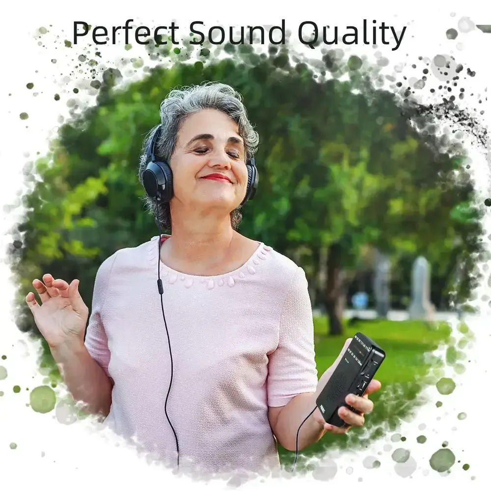 Mini FM/AM FM87-108MHz Pocket Portable Radio Digital Tuning Radio receiver MP3 Music Player Radios or Outdoor Weather Broadcast Mini FM/AM FM87-108MHz Pocket Portable Radio Digital Tuning Radio receiver MP3 Music Player Radios or Outdoor Weather Broadcast