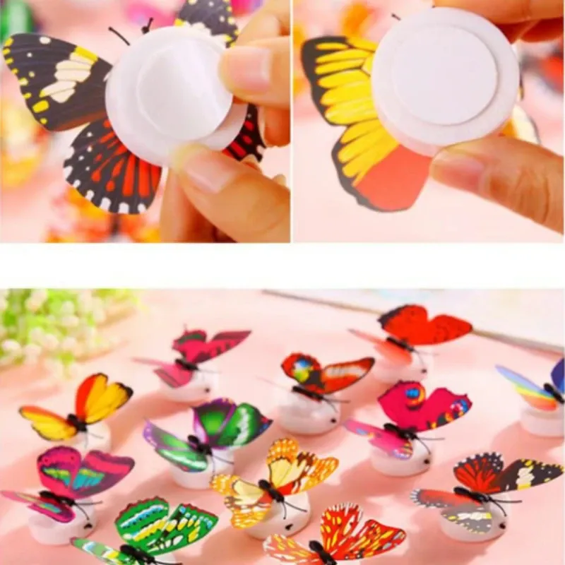 10pcs 3D LED Butterfly Decoration Night Light Sticker Single and Double Wall Light for Garden Backyard Lawn Party Festive Party 10pcs 3D LED Butterfly Decoration Night Light Sticker Single and Double Wall Light for Garden Backyard Lawn Party Festive Party