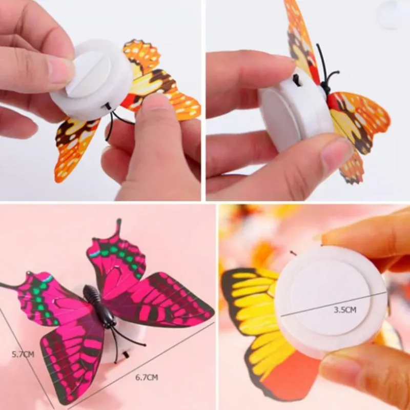 10pcs 3D LED Butterfly Decoration Night Light Sticker Single and Double Wall Light for Garden Backyard Lawn Party Festive Party 10pcs 3D LED Butterfly Decoration Night Light Sticker Single and Double Wall Light for Garden Backyard Lawn Party Festive Party